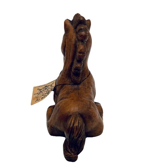 Phase IV Concept Unicorn Cast Figure Pecan Shell Wood Resin VTG High Point NC - Picture 4 of 9